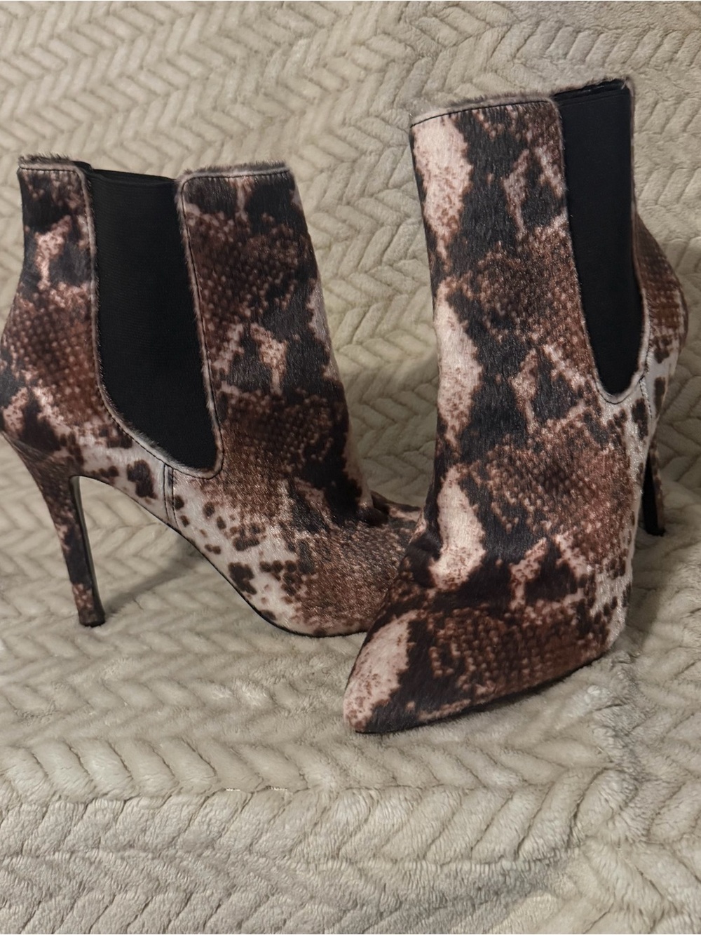 Charles by Charles David Panama Snake Print Ankle Boots